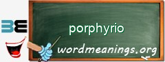 WordMeaning blackboard for porphyrio
